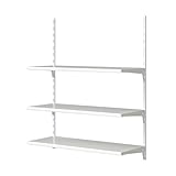SPACEO - Regalsystem H.100 x B.80 x T.30 cm - 2 x Wandschiene 100 cm -...