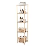 Allyson Badregal, Standregal, Badezimmerregal – Holzregal 5 Etagen,...