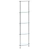 vidaXL Regal mit 5 Ablagen Vitrine Glasregal Dekoregal Sammlervitrine...
