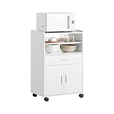 SoBuy® FSB09-W Küchenschrank Küchenwagen Rollschrank Getränkewagen...