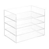 Aktenordner aus Acryl,Schreibtisch Aktenordner Organizer, 4 Fächer...