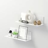 Toski Wandregal Weiß Ohne Bohren, 2er-Set Regal Ohne zu Bohren, 40cm...