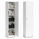 Home Collective Bücherregal Kleiderschrank Regal weiß 40cm breit...