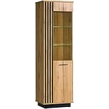 LAMIA 2 - Vitrinenschrank mit LED-Beleuchtung 60cm Breit, Vitrine...