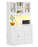 KIMENICH Küchenschrank mit Arbeitsplatte, Sideboard mit LED,...