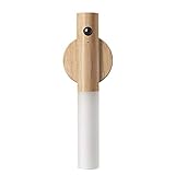 LIWEARE Wandleuchte LED Nachtlicht, USB Wiederaufladbar Holz Lampe...