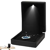Ringbox mit Licht - LED beleuchtete Halskette und Ringanhänger Halter...