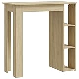 vidaXL Bartisch mit Regal Bartresen Stehtisch Tresentisch Bistrotisch...