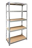 Schulte Schwerlastregal mit 5 MDF Böden, 180x90x40 cm (HxBxT),...