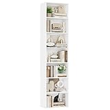 FirFurd 220 cm Bücherregal, Regal mit 7 Fächern, Bücherschrank,...