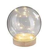Ideen mit Herz LED-Holz-Podest rund, mit Kugel, Ø8,3cm, 2cm hoch, mit...