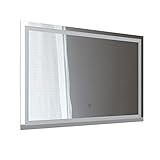 Vicco Badezimmerspiegel Viola, Badspiegel, Glas, 110 x 70 cm Mit LED...