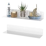 Sezanrpt 40cm weiße Acrylregale, Wand hängende Gewürzregal, Wand...