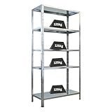 PROREGAL Schwerlastregal Ares mit Metallböden HxBxT 180x90x40cm 5...