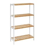 SONGMICS Badezimmerregal, Badregal, Küchenregal, Schuhregal mit 4...