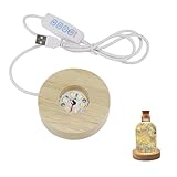 UYUYong Led Holzsockel Rund 3 Farben Einstellbar LED-Leuchten...