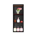 C-Juzarl Duschnische Edelstahl Schwarz Wandnische Dusche mit RGB...