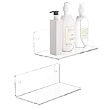 Sezanrpt 20cm klares Regal für Wand, Acryl kleines Sich hin- und...