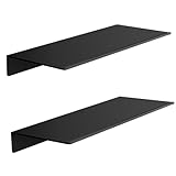 HNVNER Wandregal Metall Schwarz mi 2er-Set, Länge 30CM Wand Regal...