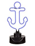 Neon Leuchte Anker, Höhe ca. 35 cm, 6W, mit 12V Adapter, im...