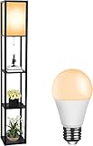 Fullwatt Stehlampe mit Holzregal Innenbeleuchtung Holz Stehleuchte mit...