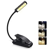 Hoteril Leselampe Buch Klemme, Buchlampe mit 6 LEDs, 3...