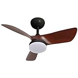 Schuller Tropic Ventilator, Schwarz/Walnuss