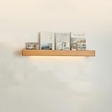 Dexinhdh Schwebendes Regal Mit LED-Beleuchtung, Schwebende Holzregale,...