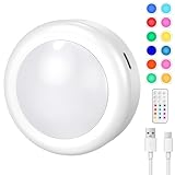 Cadrim 13 Farben RGB Schrankleuchten，LED RGB Spots Batteriebetrieben...