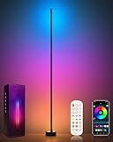 Miortior LED Stehlampe Wohnzimmer, RGB Ecklampe Dimmbar mit...