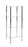 HAKU Möbel Regal Chrom, Metall, Sicherheitsglas - Maße: B 39 cm x H...