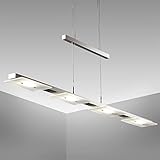 B.K.Licht - LED Pendelleuchte stufenlos höhenverstellbar, warmweiße...