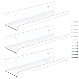 MUXHEL 3 Stück Acryl Regal Wand, 30 x 10 x 5CM Acryl Wandregal...