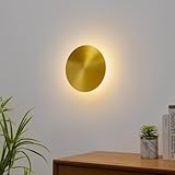KOSILUM – Wandleuchte, rund, Messing-Finish, integrierte LED, 18 cm...