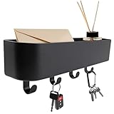 keypak Wandregal mit Schlüsselhaken, modernes Regal mit 4 Haken,...