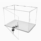 Acryl Vitrine Stapelbare Acrylvitrine mit Schloss und Schlüssel,...
