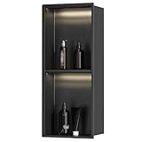 LFONDIGE Minimalistisches Duschwand-Nischen-Set aus rostfreiem...