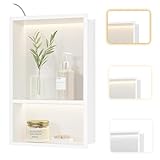 Neohomee Wandnische Dusche Edelstahl mit LED-Licht, Eingebettete...