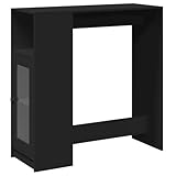 Kangmusi Bartisch mit Regal Schwarz 101x40x103,5 cm Holzwerkstoff,...
