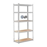 Arebos Schwerlastregal 180x90x40 cm | 875kg Tragkraft | 0,63 mm | 5...