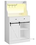 KIMENICH Küchenschrank, Sideboard mit LED, Steckdose, Große...