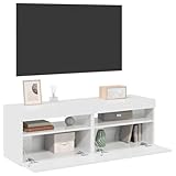 WRJENFSC TV Schrank Set 2er Set Hochglanz Weiß 60 cm Breite mit RGB...
