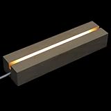 TEHAUX Rechteckige LED Nachtlicht Basis aus Massivholz Warmweiß...
