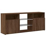 Eleganz Braun Eiche TV Lowboard 120x30x50 cm - TV-Schrank mit...