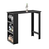 SoBuy Küchentheke Bartisch mit 3 Ablageflächen, Stehtisch für...