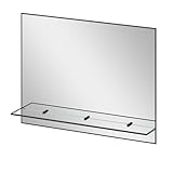 AQUABATOS Badspiegel mit Ablage Regal schwarz matt ohne Licht...