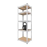 BAUSOKOL Metallregal, 180x60x40 cm, 875 kg Traglast, 5 MDF-Böden,...
