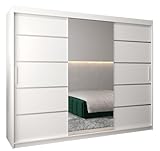 MEBLE KRYSPOL Kleiderschrank mit Spiegel Verona 2 - Garderobenschrank...