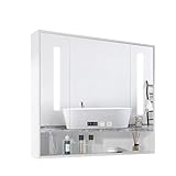 Spiegelschränke Massivholz Badezimmerspiegelschrank Wandspiegel Mit...