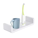 Weiß Badezimmer Wandregal aus Kunststoff, Selbstklebende Badezimmer...